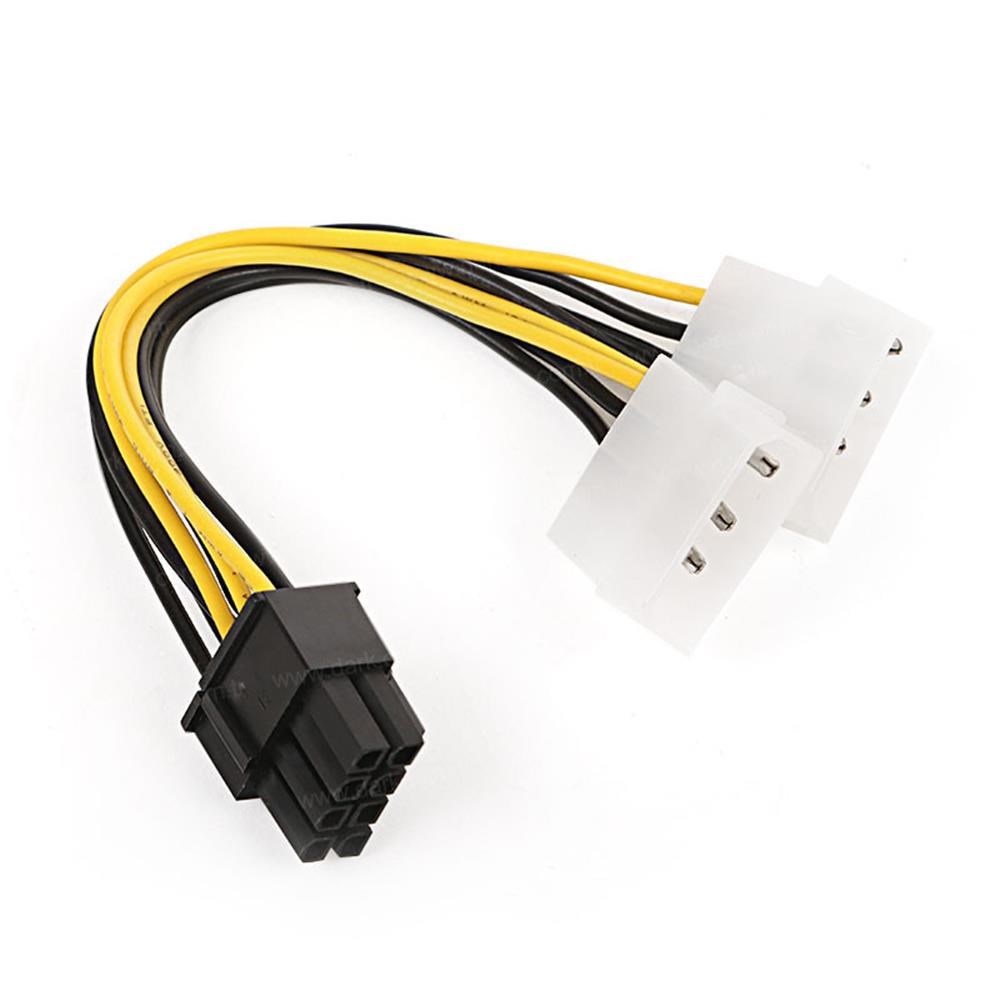 DARKDark DK-CB-P104 2x Molex 4Pin to 6+2Pin PCI-E Dönüştürücü Kablo8697939924396