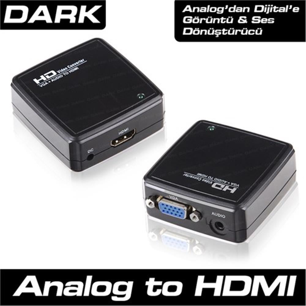 DARKDark DK-HD-AVGAXHDMI VGA to HDMI Aktif Dönüştürücü8697939873700