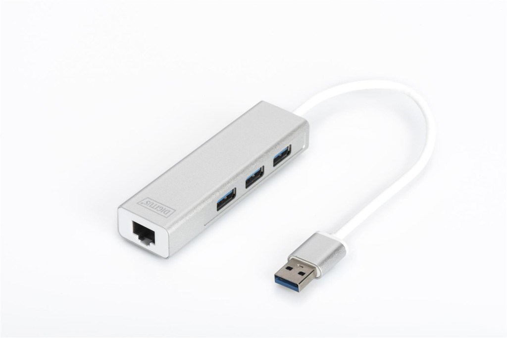 DIGITUSDigitus DA-70250 3 PORT 3.0 + ETHERNET SİYAH4016032328148