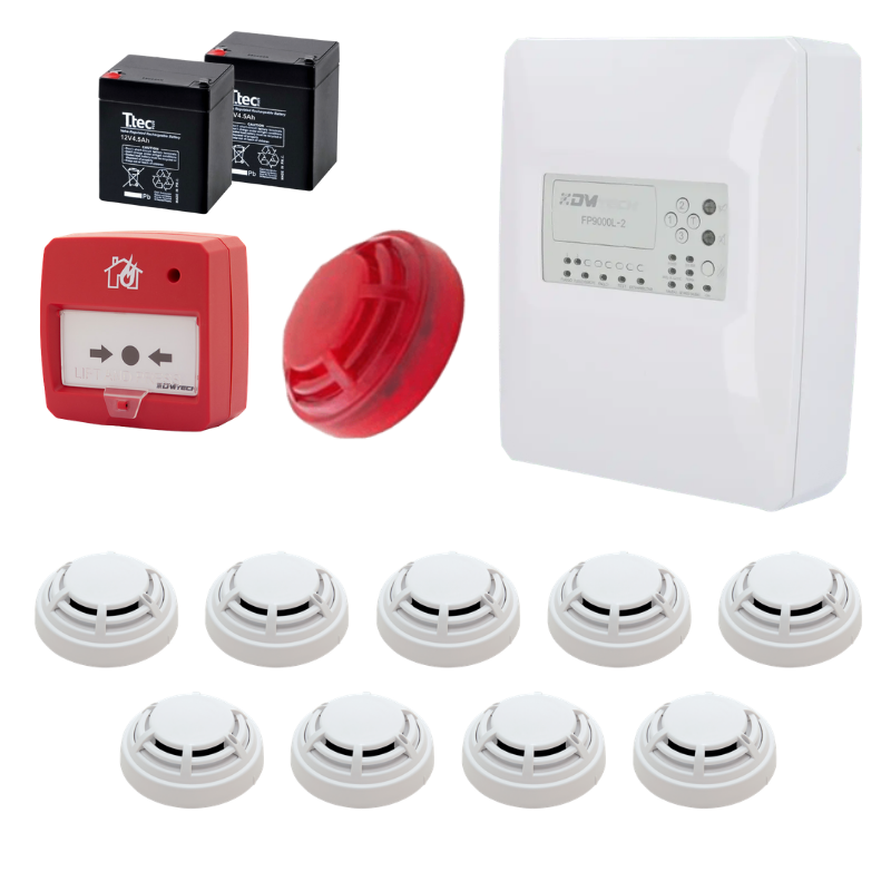 DMTechDMTech FP9000L-2-9 Konvansiyonel Sistem Yangın Alarm Seti 9 LuFP9000L-2-9