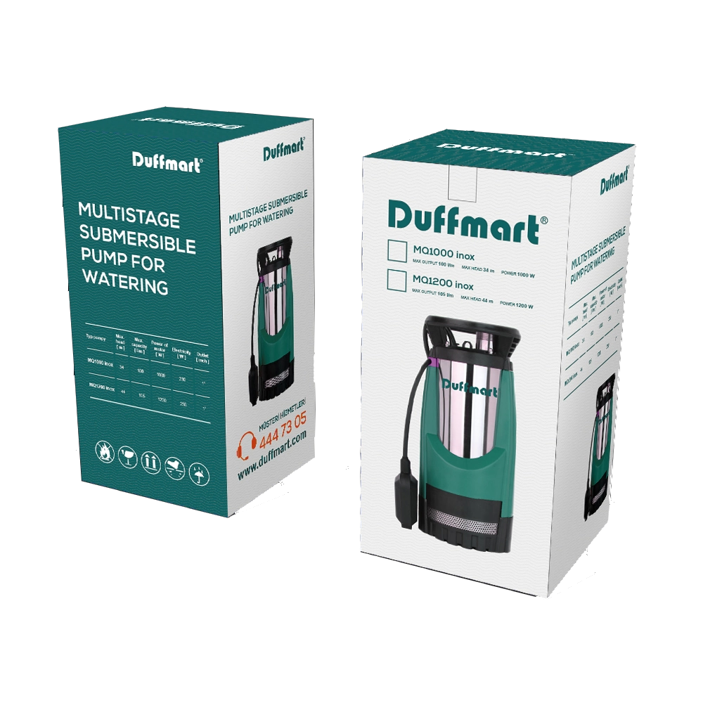 DuffmartDuffmart MQ1200 INOX Kademeli Temiz Su Dalgıç PompaDM42202