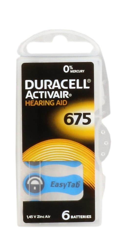DURACELLDuracell 675 Numara Düğme Kulaklık Pili İşitme Cihazı İçin 6'lı Paket0104043752174649