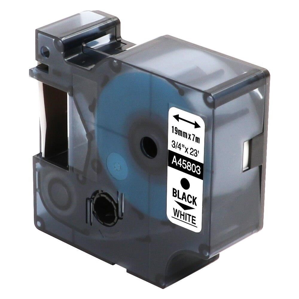 DYMODYMO S0720930 D1 Yedek Şerit, 24 mm x 7 mt, Beyaz- Siyah (53713)5411313537131