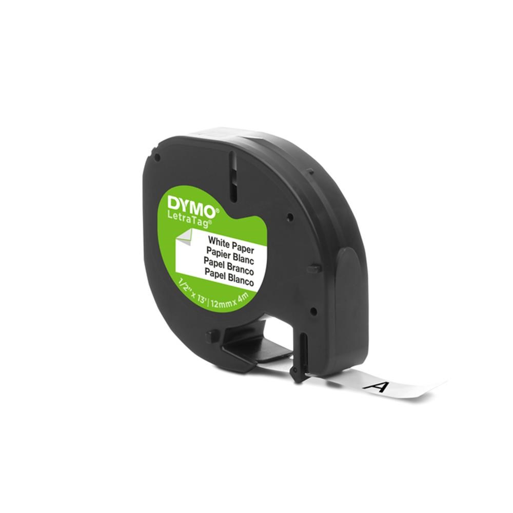 DYMODYMO S0721510 LetraTag Kağıt Şerit ( 12mm x 4 mt ), Beyaz ( 59421) 912005411313912006