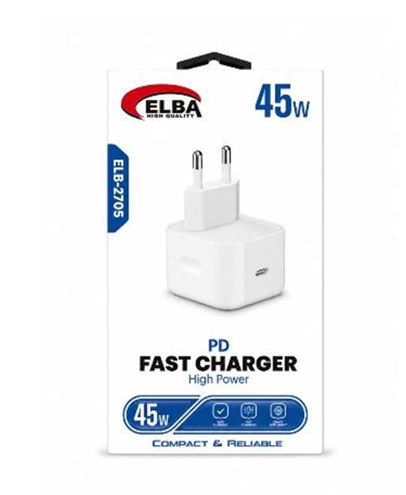 ELBAElba ELB-2705 45W Beyaz Usb-C Ev Şarj Kafa8698521890495