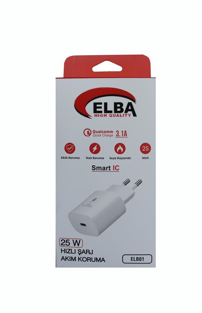 ELBAElba ELB42 Beyaz 25W Şarj Kafa+ İphone Kablo USB-C PD3.0-QC4.0(Akım Koruma-Hızlı Şarj-)8698521887099