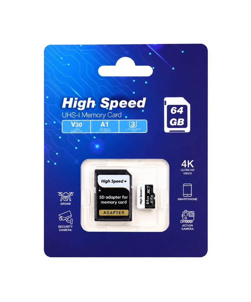 OEMELBA High Speed 64GB A1 V30 U3 Micro Hafıza Kartı Class108698521891003