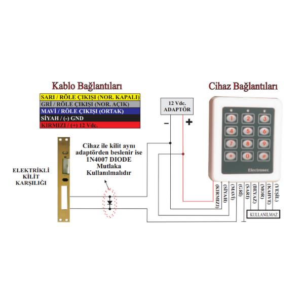 ElectrosecElectrosec AC-03P Plastik Kasa Şifre CihazıAC-03P