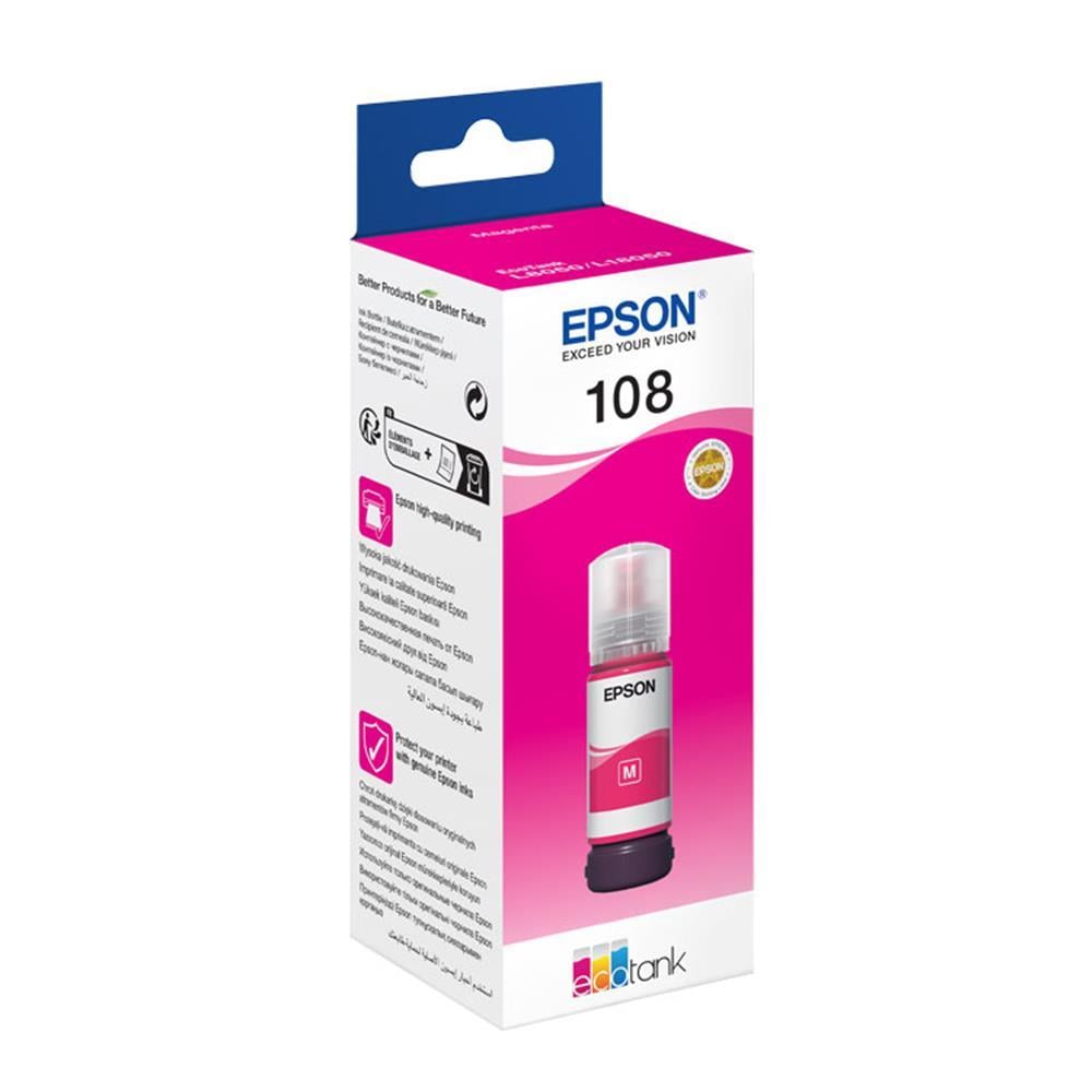 EpsonEpson 108  T09C3 Magenta Kırmızı Şişe Mürekkep T09C34A L18050-L80508715946712352