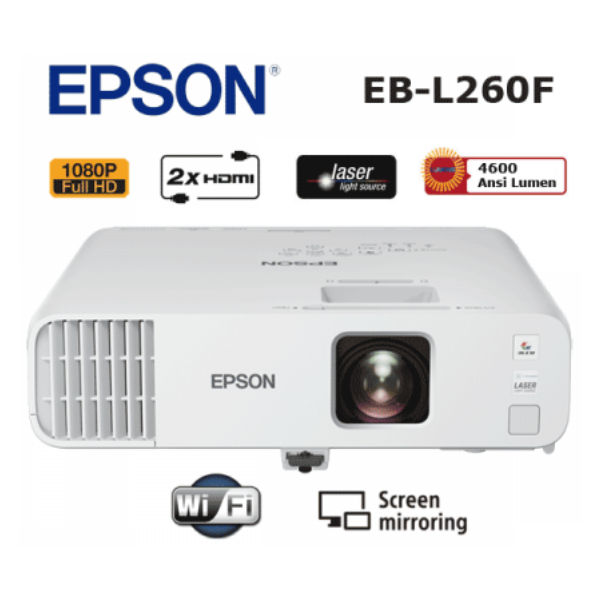 EpsonEpson EB-L260F 4600 ANSI Lümen 1920x1200 WUXGA Kablosuz Lazer Projeksiyon CihazıEB-L260F