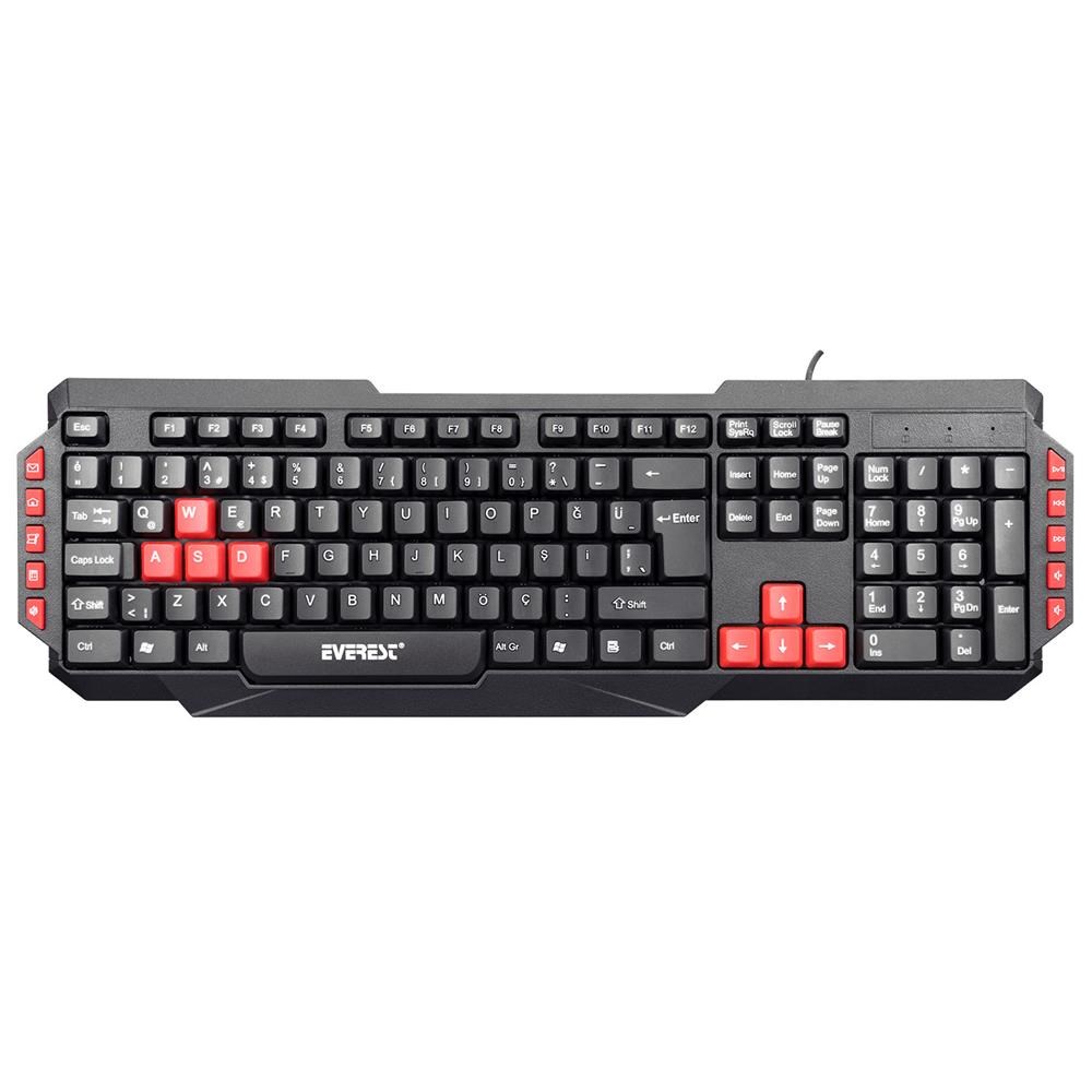EVERESTEverest KB-G7 ARMOR Siyah USB Q Gaming Oyuncu Klavyesi8680096064784