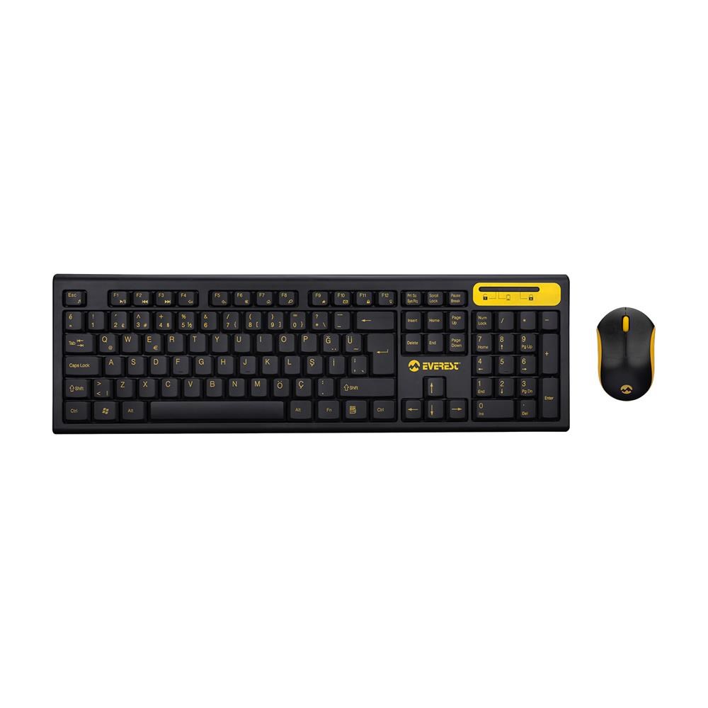 EVERESTEverest KM-5535 Usb Multi Media Kablosuz Q Standart Klavye + Mouse Set8680096029745