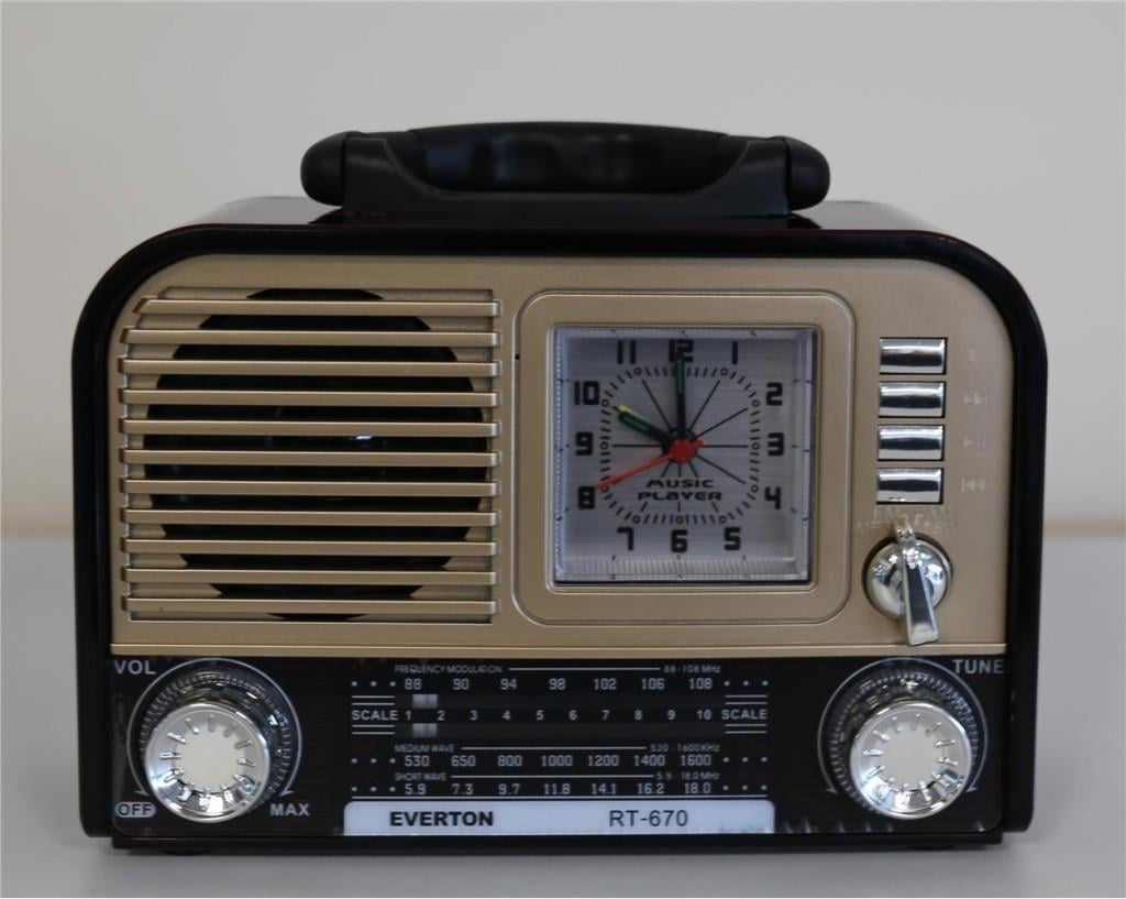 EVERTONEverton RT-670 Bluetooth Usb-Micro Sd Saatli Nostaljik Radyo6920250107707