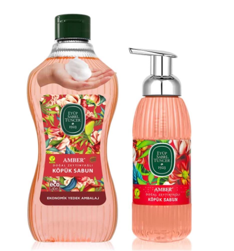 EYÜP SABRİ TUNCEREyüp Sabri Tuncer 1,5 lt+500 ml Amber Doğal Zeytinyağlı Köpük Sabun8691685027318