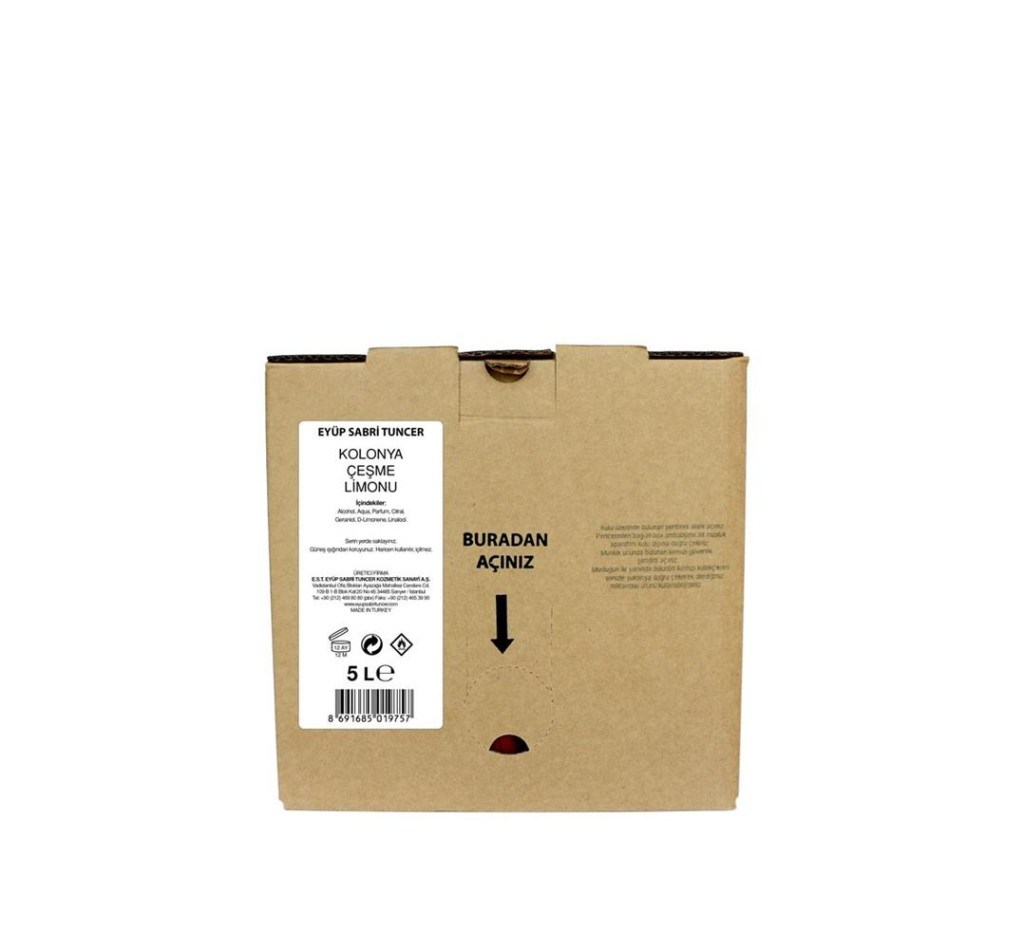 EYÜP SABRİ TUNCEREyüp Sabri Tuncer Doğal Zeytinyağlı Sıvı Sabun Çeşme Limonu 5lt Bag In Box Endüstriyel8691685019610