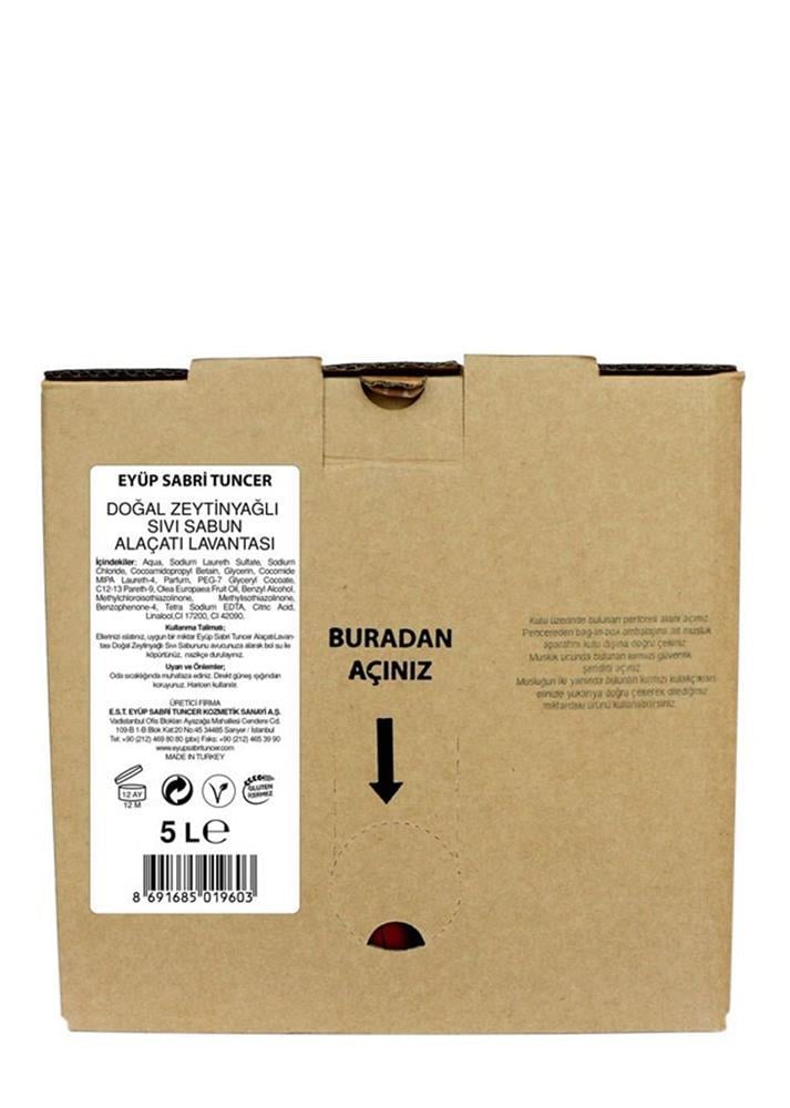 EYÜP SABRİ TUNCEREyüp Sabri Tuncer Zeytinyağlı Sıvı Sabun Ayvalık Zeytin Çiçeği 5lt Bag In Box Endüstriyel8691685019634