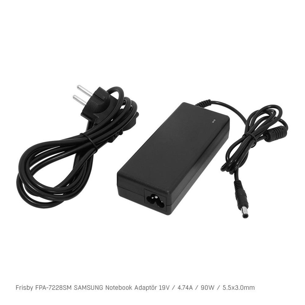 FRİSBYFrisby FPA-7228SM Notebook Adaptör (Samsung) 19V  4.74A (Uç Boyutu : 5.5 x 3.0mm)8693472287059