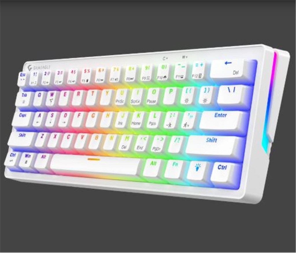 EVERESTGameagle GE2015 Poseıdon RGB Kablolu Us Layout Mekanik Beyaz Oyuncu Klavyesi8683783020155