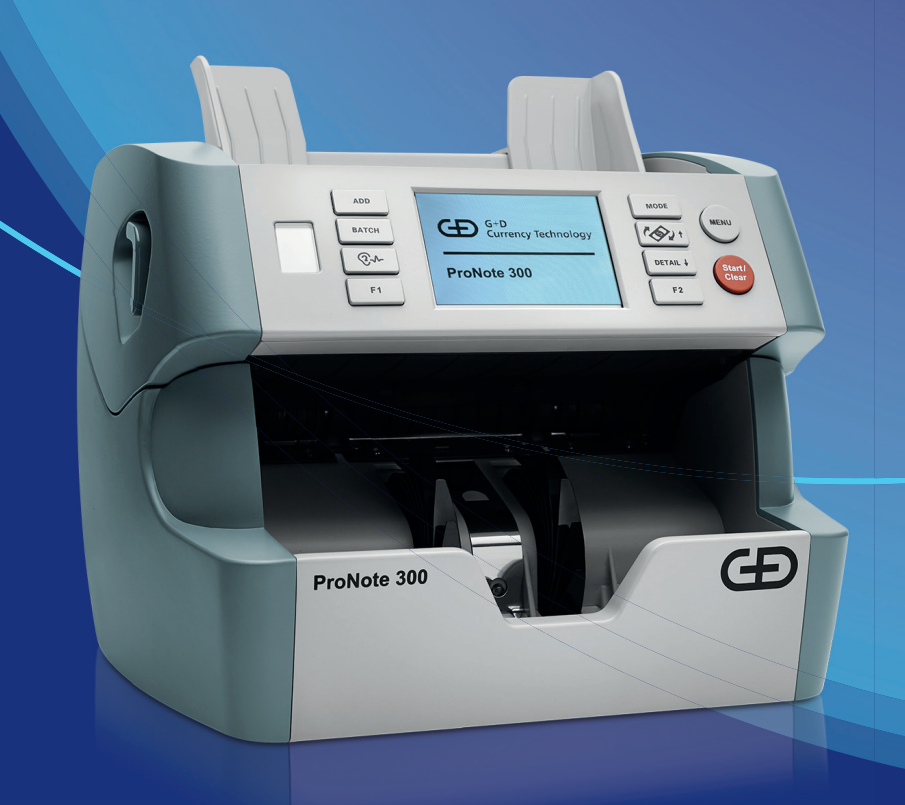 Giesecke+DevrientGiesecke+Devrient ProNote 300 Tek Katlı, Tek Cıslı Karışık Banknot Sayma Makinesi, 22 Ülke Parası, Alman MalıProNote 300