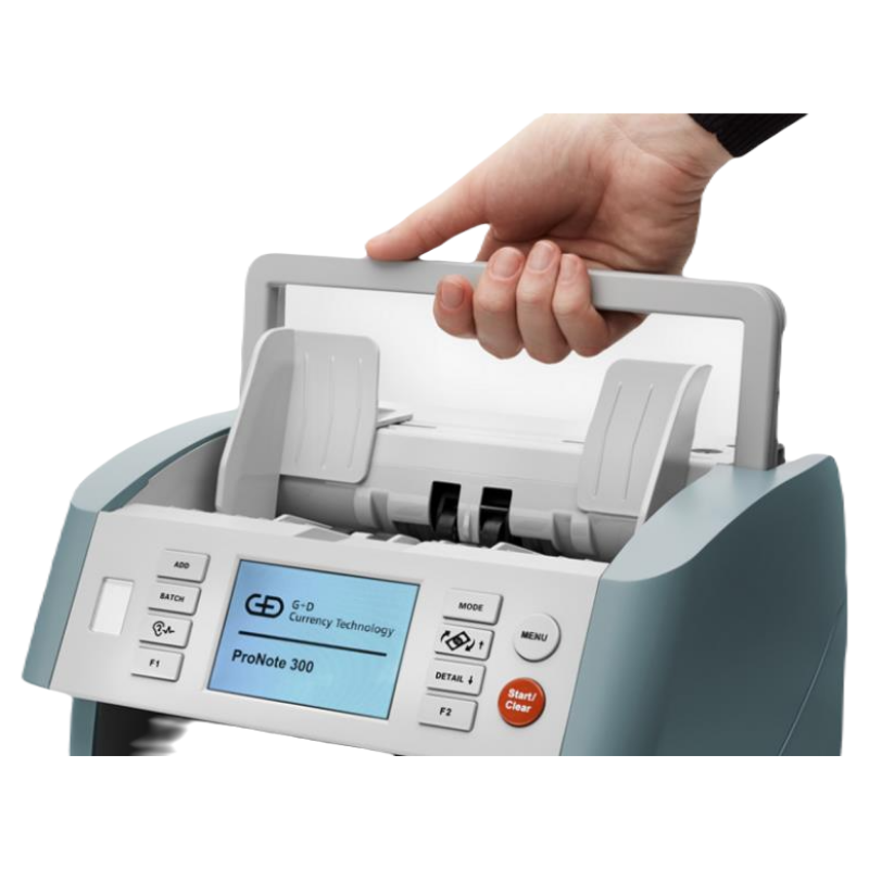 Giesecke+DevrientGiesecke+Devrient ProNote 300 Tek Katlı, Tek Cıslı Karışık Banknot Sayma Makinesi, 22 Ülke Parası, Alman MalıProNote 300