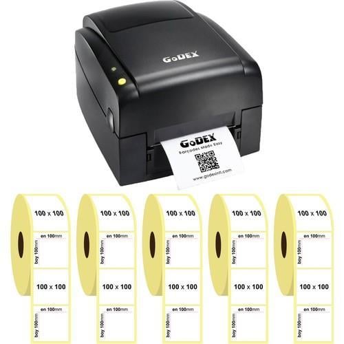 GODEXGodex EZ120 Termal Transfer Masaüstü Barkod Yazıcı + 5 Rulo 100x100 Termal Kargo Etiket TekliEZ120+5Rulo