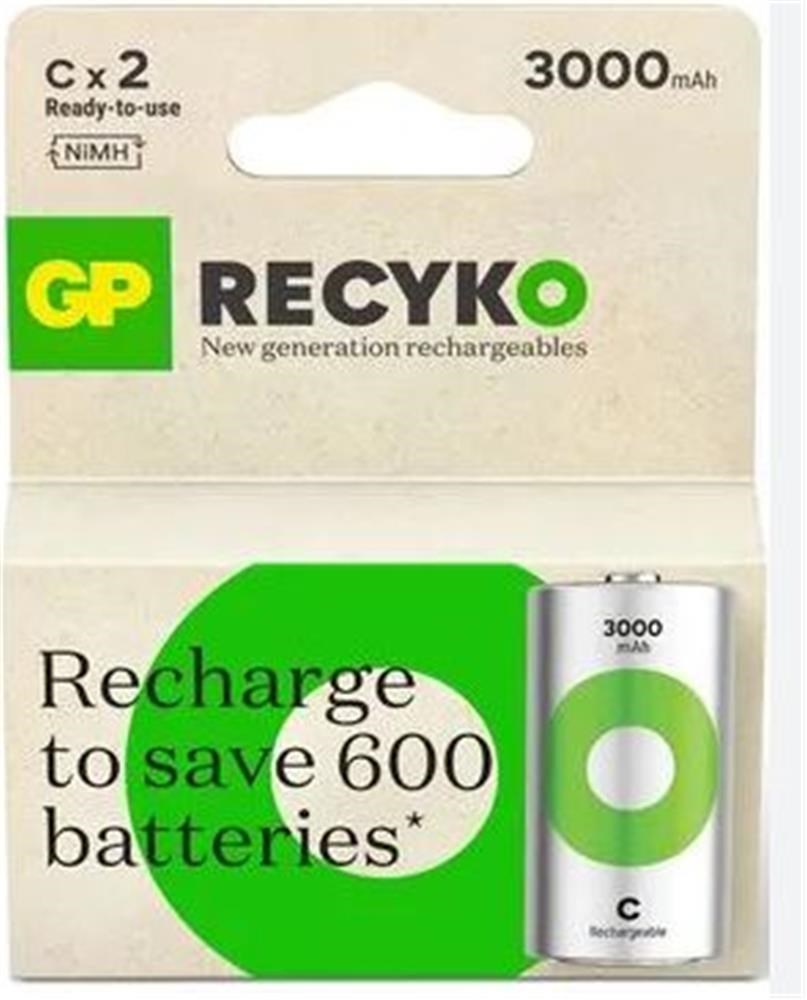 GPGp 3000 mAh Orta Boy Şarjlı Pil 2 li  Paket C Boy GP300CHCBMTR-2EB24891199212697
