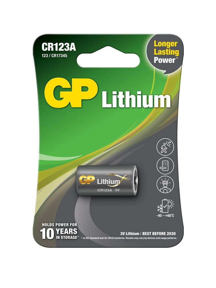 GPGP CR123A 3V Lityum Tekli Paket Pil (GPCR123A-U1) Fotoğraf Makinesi Pili4891199001086