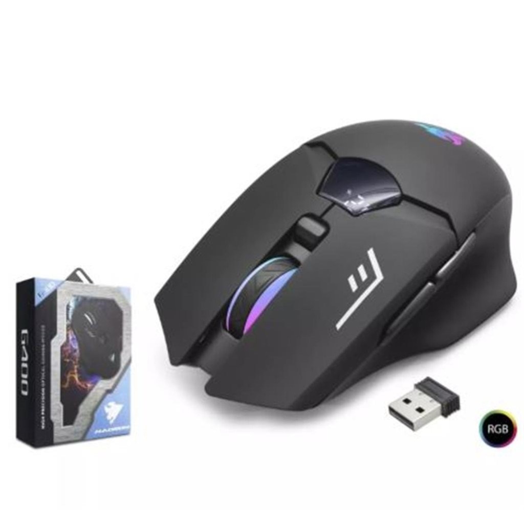 HADRONHadron G400 Bluetooth Oyuncu Mouse Type-C Port Şarjlı + Led Ekran Rgb 1600Dpi Sessiz Siyah8680469041930