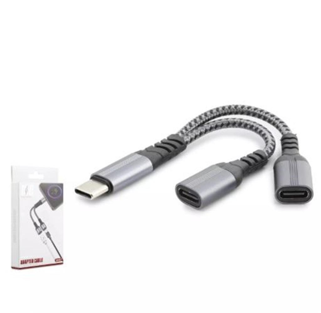 HCSHadron Gj-015 Type-C To 2-Type-C F Kablo Car Şarj Siyah8680469042685