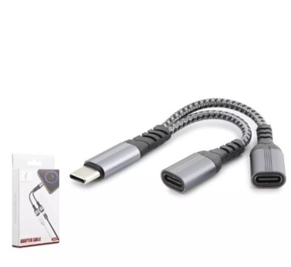 HCSHadron Gj-017 Type-C To 2-Type-C F Kablo Car Şarj 100W Siyah8680469042630