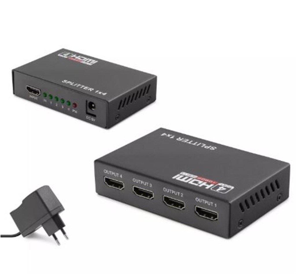 HADRONHadron Hdx1286 4 Port Hdmi Splitter 1.4V 1080P 3D 1-In 4-Out Siyah8680469031009