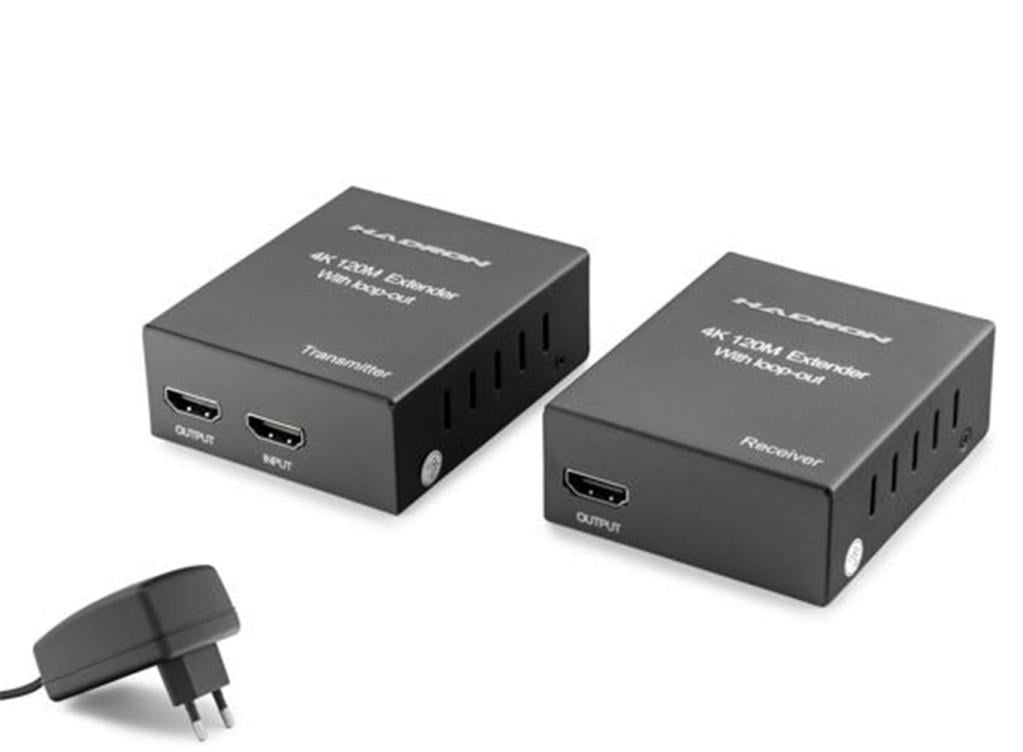 HADRONHadron Hdx1368 120M Hdmi Extender Loop Out 4K  Siyah8680469043651