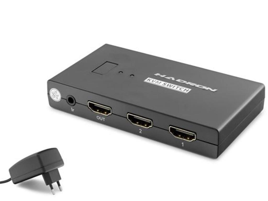 HADRONHadron Hdx1373 2 Port + 4-  Hdmi Kvm Switch Usb Hdmi Kablolu Siyah8680469045236