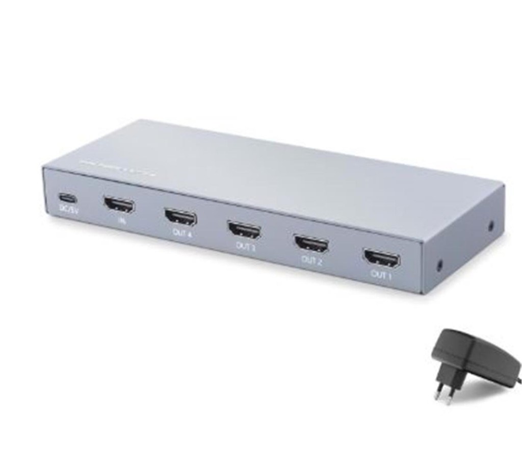 HADRONHADRON HDX1429 HDMI Splitter EDID 4K 60 Hz 1 Giriş 4 Çıkış Gri8680469049745