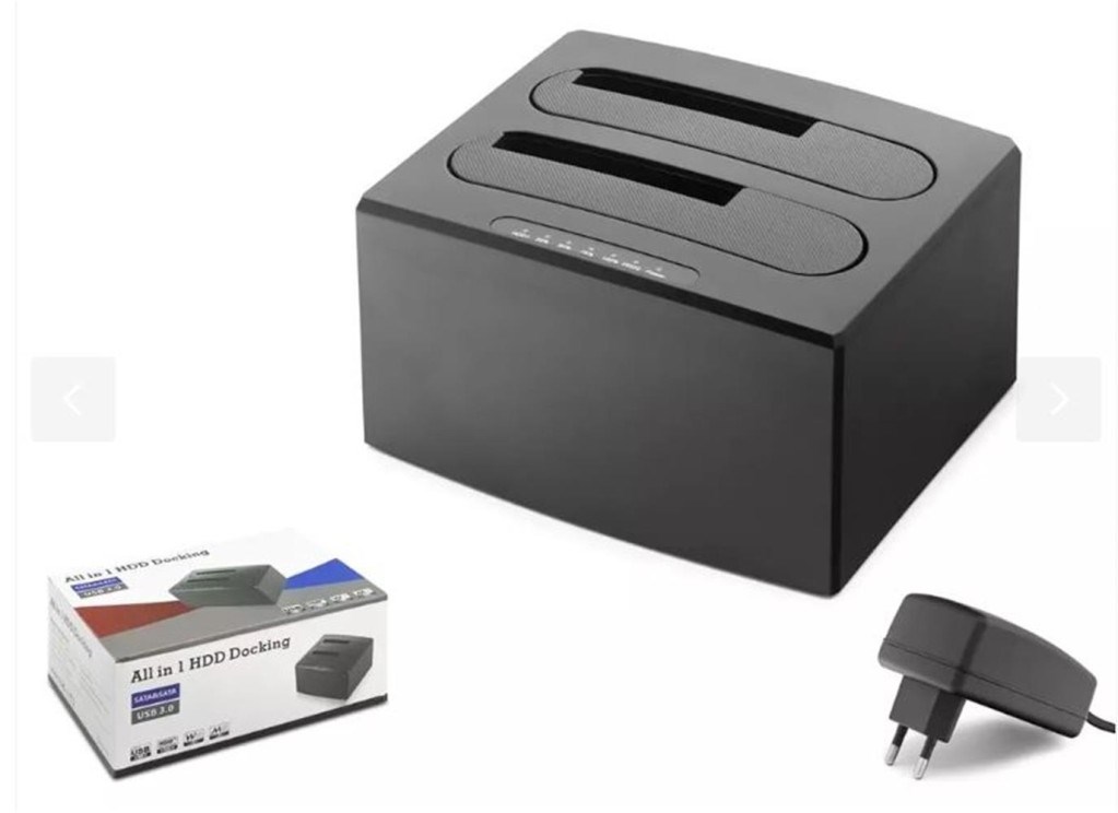 HADRONHadron Hdx1791 All in One HDD Docking USB 3.0 SATA 2.5 & 3.5 HDD SSD Destekli 12V Adaptör Siya8680469045624