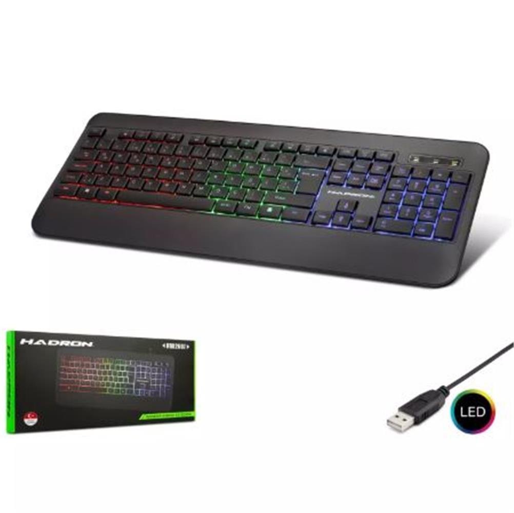 HADRONHADRON HDX2607 LEDLİ KABLOLU Q KLAVYE8680469036868
