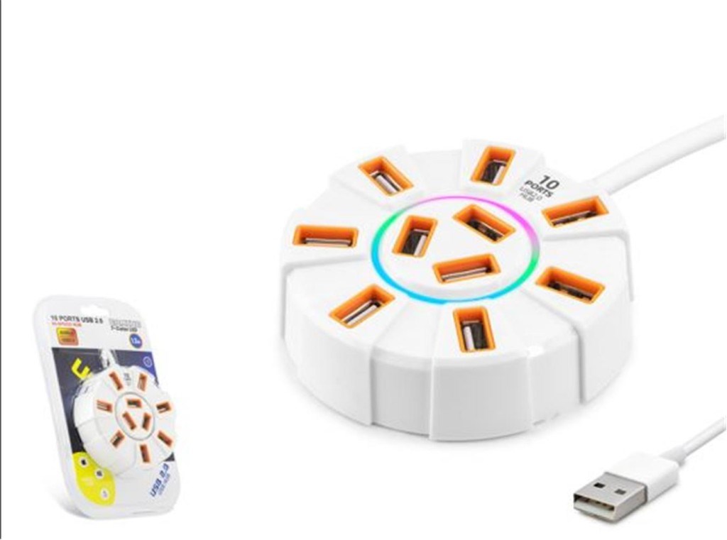 NODARHadron Hdx7034 Usb Hub 10-Usb 1.2M Beyaz8680469043071