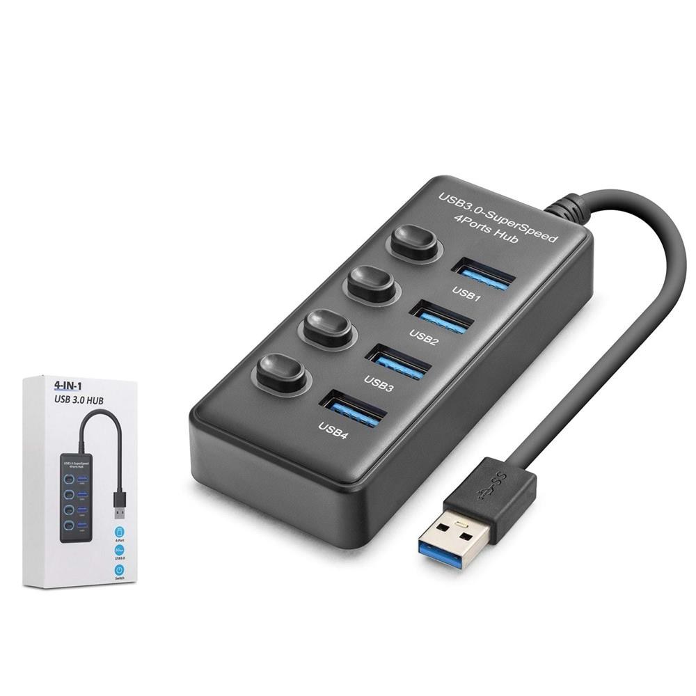 NODARHadron HDX7049 USB Hub 3.0 5Gbps 4x USB-A 4 Port Switch’li Çoklayıcı Siyah8680469046850