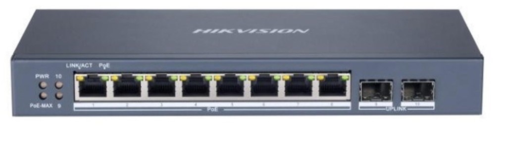 HIKVISIONHikvision DS-3E1510P-SI 8 Port 10-100-1000 Mbps Gigabit Akıllı Yönetilebilir PoE Switch6941264087427