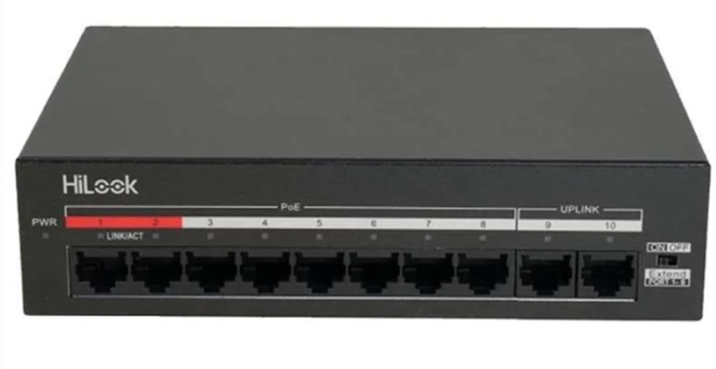 HİLOOKHilook NS-0110MP-60 8 Port PoE, 60W, +2 Port Megabit Uplink Switch6942160490113