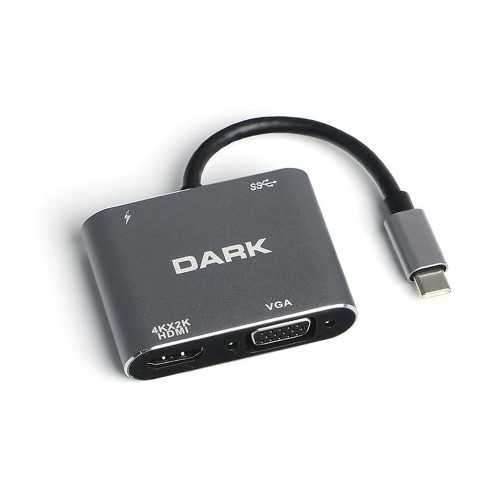 HYTECHHytech HY-USBC83 4K@30Hz Gri Metal 2xUSB3.0, 1xUSB8680096129001