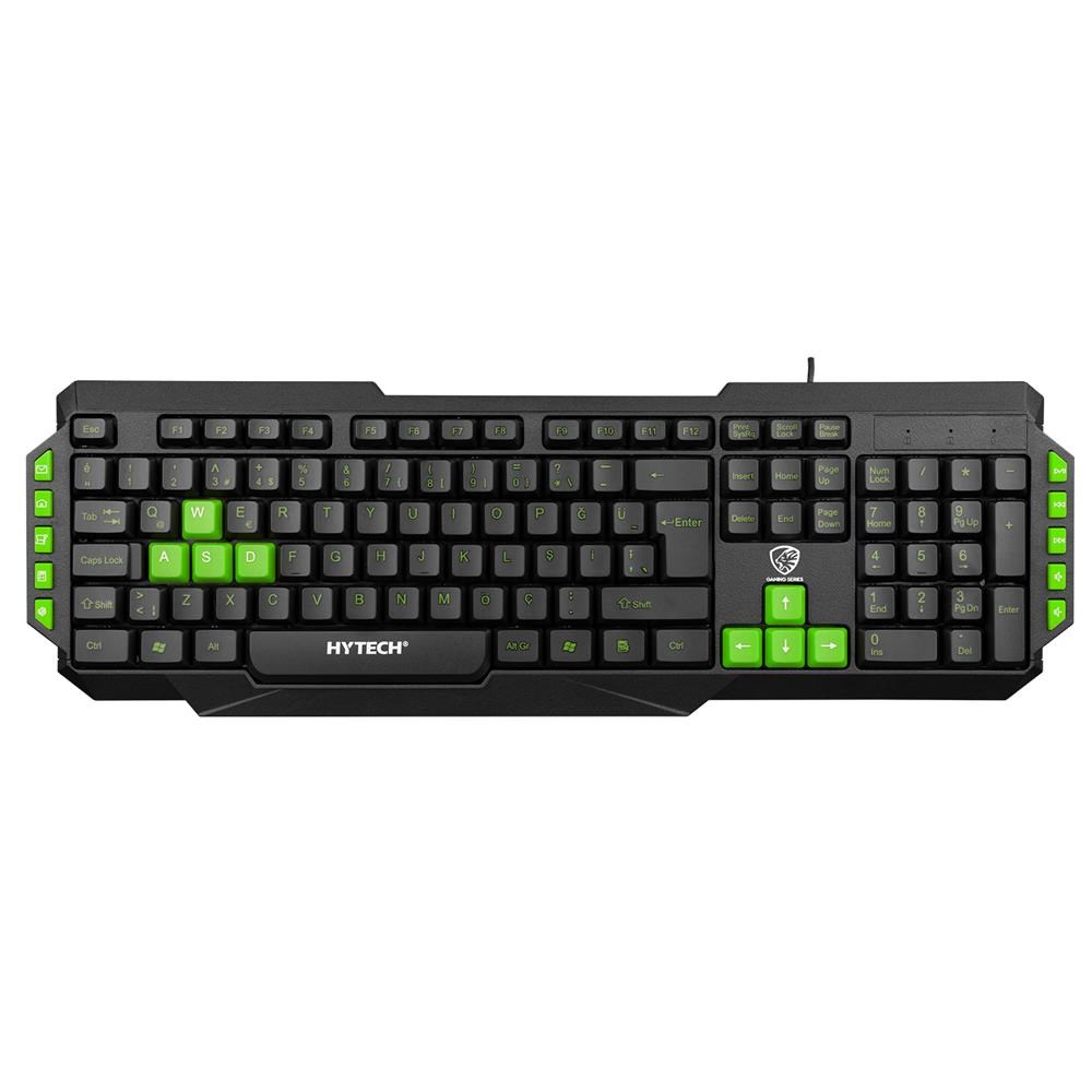 HYTECHHytech HYK-46 GAMY Siyah USB Yeşil Tuşlu Q Gaming Oyuncu Klavyesi8680096112126
