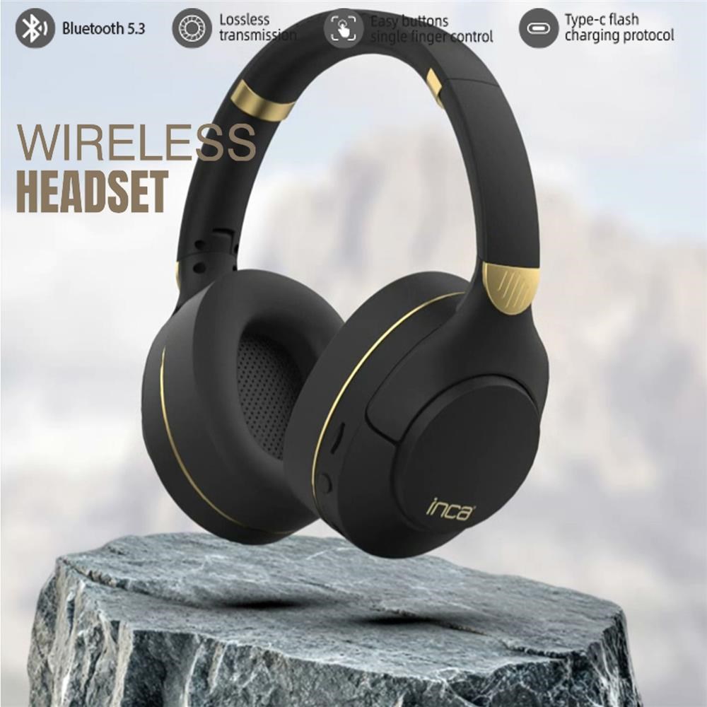 INCAInca IBK-503S Siyah 5.3 Bluetooth Wireless Kulaklık Micro Sd Kulaklık 400mah Type-c To USB8681949015182