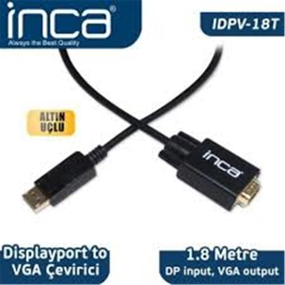INCAInca IDPV-18T Displayport To Vga Kablo 1.8mt8697980470040