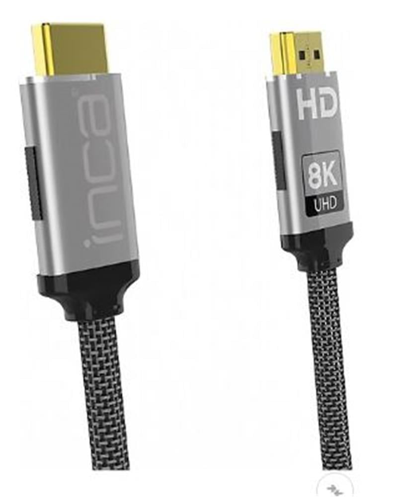 INCAInca IHM-15T 1.5mt 2.0  Altın Uç Örgülü Kablo Hdmı To Hdmı Kablo 8K 2.1V ( 7680 × 4320 8K)8681949013553
