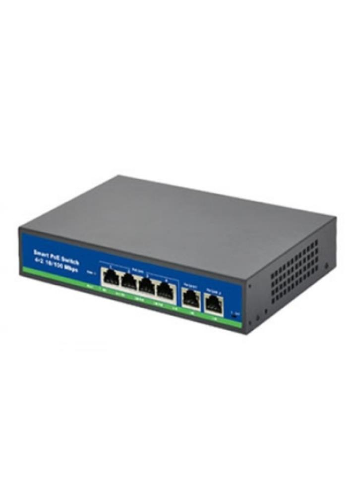 ISEEISEE ISS-3006P 4 Port Poe+ 10-100 Mbps 2 Port 10-100 Uplink Switch 60W32127867