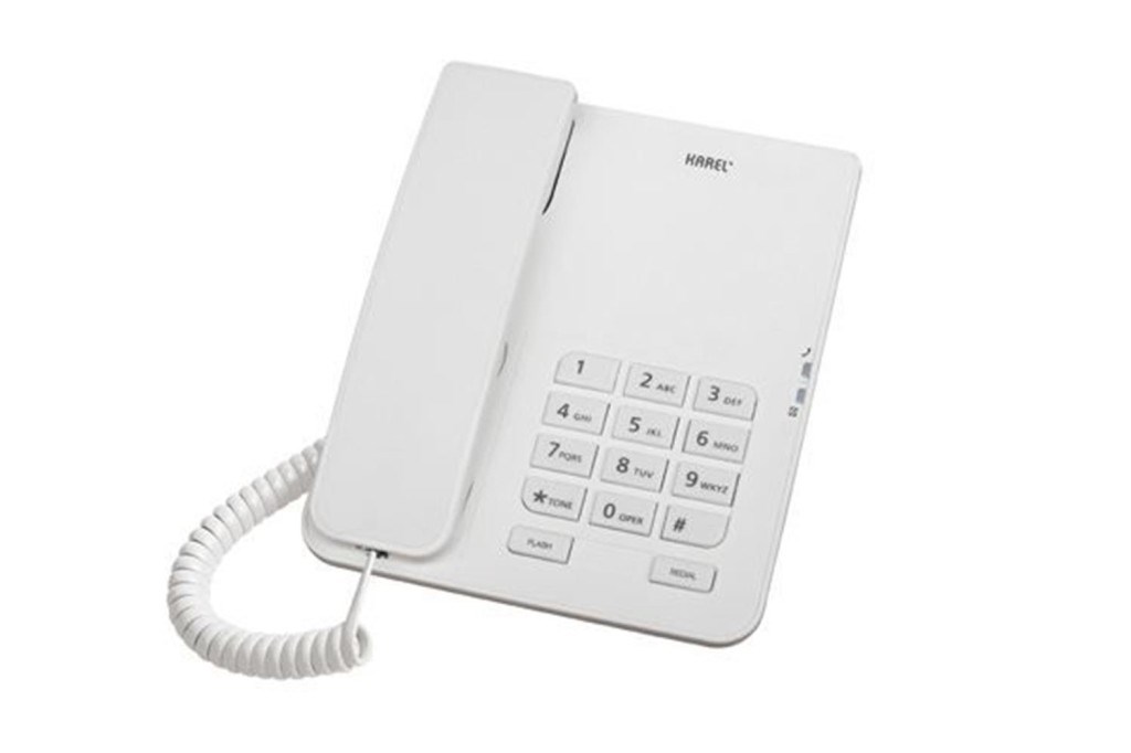 KARELKarel Tm140 Beyaz Analog Masa Üstü Kablolu Telefon8697426401454