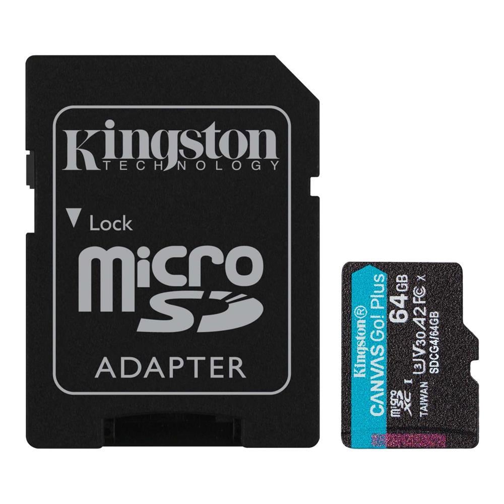 KINGSTONKingston SDCG4-64GB 64GB microSDXC Canvas Go Plus Gen4 200MB-s A2 U3 V30 Card + ADP Hafıza Kartı740617347890