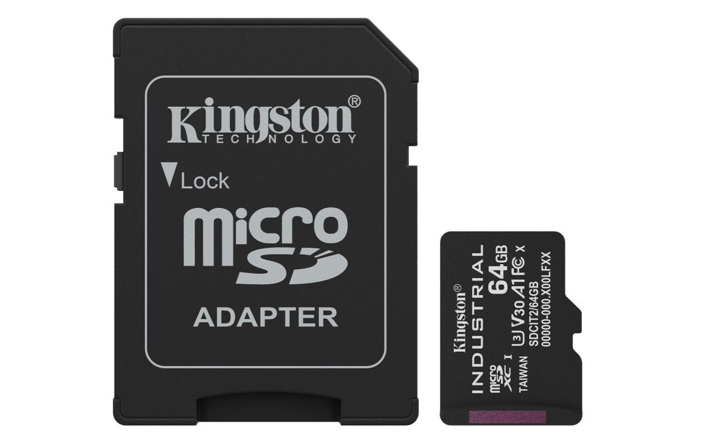 KINGSTONKingston SDCIT2-64GB 64GB microSDXC Industrial C10 A1 pSLC Card + SD Adapter Hafıza Kartı740617321043