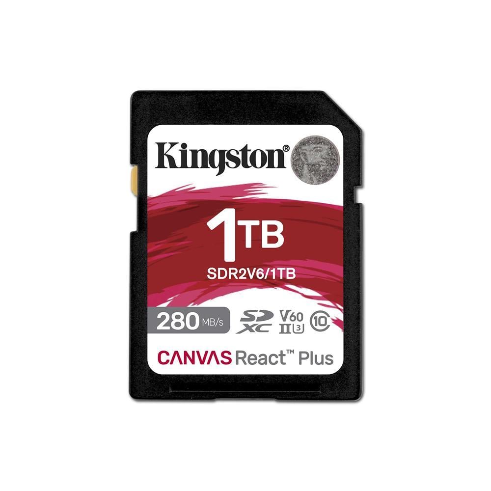 KINGSTONKingston SDR2V6-1TB Canvas React Plus SDXC UHS-II 280R-150W U3 V60 for Full HD-4K SD Hafıza Kartı740617340556